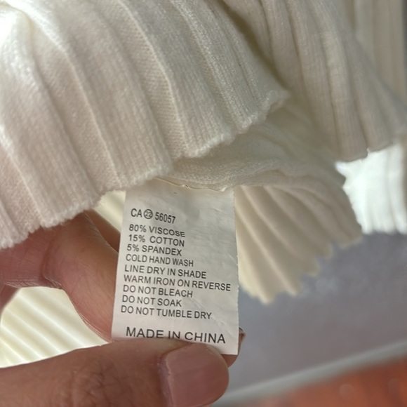 Princess Polly The Butler White Mock Neck Sweater Top - Picture 9 of 13